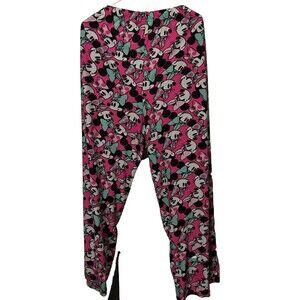 Disney Minnie Mouse Women's 3X (22W-24W) Pajama Lounge Pants Hot Pink and Green
